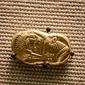 Monnaie en or de Crésus représentant un lion et un taureau, 561-520 av. J.-C., conservé au British Museum