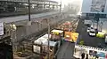 Travaux au sud de la gare de Perrache pour ouvrir un nouvel accès de plain pied à la gare SNCF (14/02/2019).