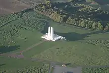Vue aérienne du monument.