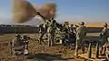 M777 en service auprès de la 10e&nbsp;division de montagne appuyant l'opération Enduring Freedom, dans la province de Lôgar, dans le district de Charkh, en Afghanistan en 2009.