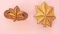 Insigne de major, 2e&nbsp;Guerre mondiale, fixation par clutch back (comme les pin's).