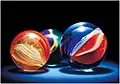 Marbles ([Billes]), l'une des icônes de Boatto ; Acrylique sur panneau, 1985, 100&nbsp;×&nbsp;70&nbsp;cm.
