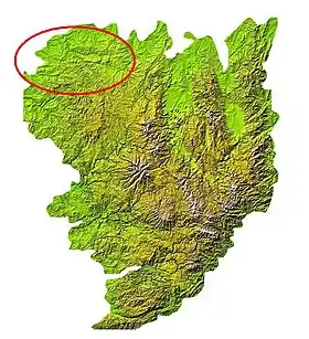 Situation des monts de la Marche au sein du Massif central