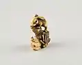 Netsuke katabori figurant des lapins.