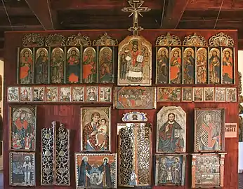 Iconostase du XVIIe siècle et XVIIIe siècle au Musée d'Histoire de Sanok en Pologne