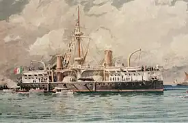 Cuirassé Ruggiero di Lauria (en) de la Regia Marina.