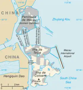 carte : Géographie de Macao