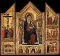 Maître de Monte Oliveto :Maestà (v. 1315), New York, Metropolitan Museum (inv. 18.117.1)