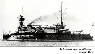 Le cuirassé Magenta.
