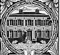 Maison de maître du XIXe&nbsp;siècle, où se succédèrent plusieurs études notariales. Exemple typique de l'utilisation en taille de la pierre calcaire du pays.