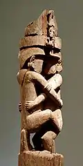 Pilier de maison cérémonielle, îles Salomon, XVIIe siècle