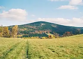 Vue de la Mała Sowa depuis Rzeczka.