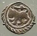 Monnaie au lion, Égypte, règne de Shaban II (1363-1376).