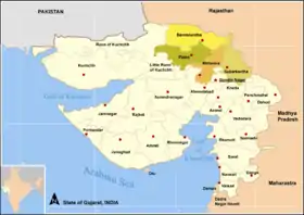 Localisation de District de Sabarkanthaસાબરકાંઠા જિલ્લો