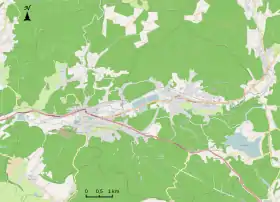 (Voir situation sur carte : bassin minier de Ronchamp et Champagney)