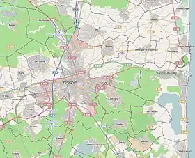 Carte de la ville d'Alès.