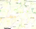 Carte de la commune d'Edern.
