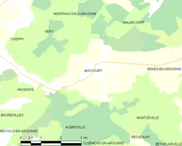 Carte de la commune.