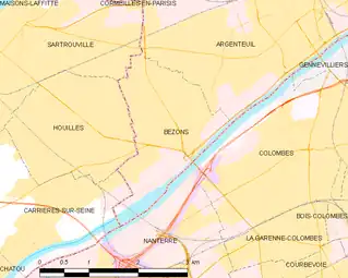 Carte de sa position par rapport à ses communes voisines.
