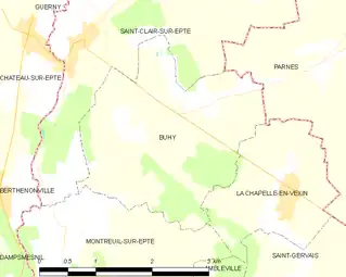 Carte de la commune.