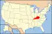 Carte montrant l'État du Kentucky