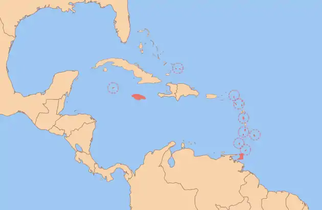 Carte de la Fédération des Indes occidentales