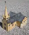 Maquette de l'ancienne église.
