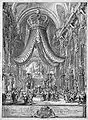 Baldassare Gabbuggiani, Pompe funèbre de Marie-Clémentine Sobieska à la Basilique des Saints-Apôtres de Rome, gravure, 1736.