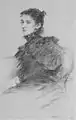 Portrait de Marie Kalašová (cs), dessin à la craie (1899)