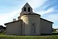 Le chevet de l'église (nov.&nbsp;2011)