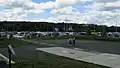 La marina de Lac Mégantic. La capitainerie comprenant un restaurant, un bar terrasse et des services sanitaires, démolie après l'accident ferroviaire en 2013  n'a pas été reconstruite.