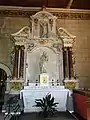 Chapelle sud, retable de saint Sébastien.
