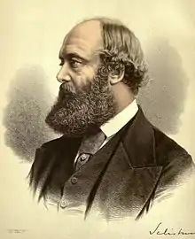 Dessin d'un homme aux cheveux noirs avec une longue barbe