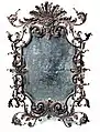 Miroir, fer forgé et repoussé, fin XIXe&nbsp;siècle.