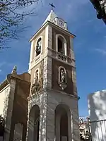 Le clocher de l'église de la Treille.
