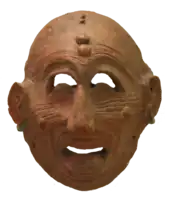 Masque provenant de Carthage au département des antiquités orientales du musée du Louvre, fin du VIIe-début du VIe&nbsp;siècle&nbsp;av. J.-C.