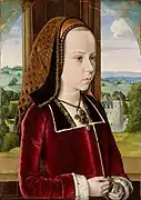 Portrait de Marguerite d'Autriche (1490, huile sur bois, 32,7 × 23&nbsp;cm, Metropolitan Museum, New York).