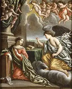 Attribué à Mathieu Le Nain, L'Annonciation (XVIIe&nbsp;siècle).