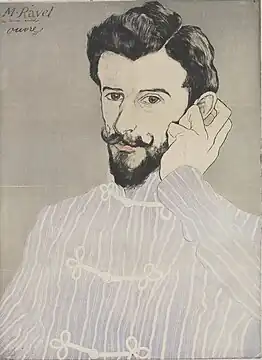 Portrait se Maurice Ravel.