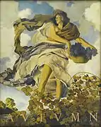 Illustration (1905) de  Maxfield Frederick Parrish pour le poème de Keats Automne.