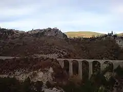 Viaduc de la Guillaumasse à Méailles (121 m).