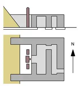 Plan du temple funéraire.