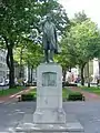 Krefeld, monument du Ponzelar : tisserand de soie.