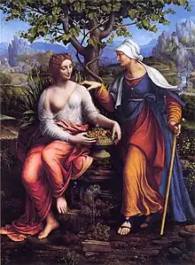 Vertumne et Pomone par Francesco Melzi, début XVIe siècle Gemäldegalerie (Berlin).