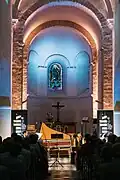 Scène du concert dans l'église Saint-Mesmin de La Chapelle-Saint-Mesmin en 2023