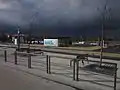 Le parking-relais de Woippy vu depuis la station du même nom sur la ligne A.