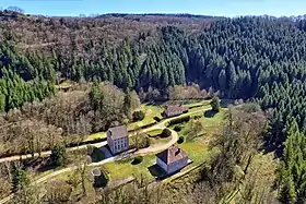 Les vestiges de l'ancienne abbaye de Migette.