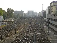 Vue d'ensemble de l'intérieur de la gare (2011).