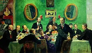 Portrait du groupe des artistes de l'association Mir iskousstva (1916-1920).