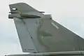 Dérive du Mirage 2000D 647 3-IO porteur de l'insigne de l'escadrille SPA62.